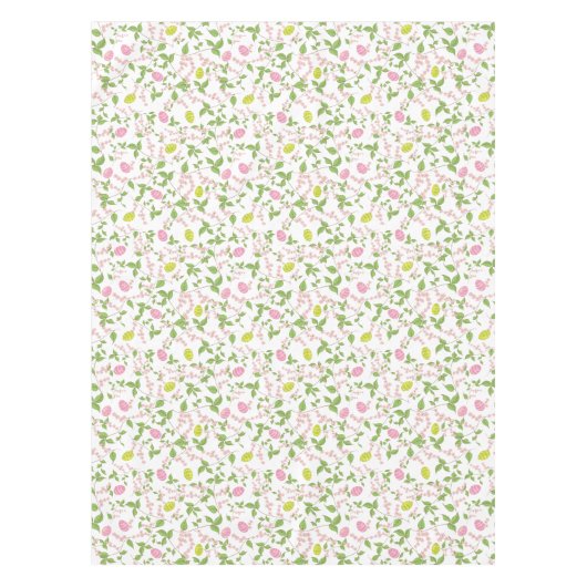 かわいいタイルのイースターの卵のパターン テーブルクロス (正面)