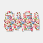 かわいいタイルのカップケーキパーティー フェイバーボックス (折り畳みなし)