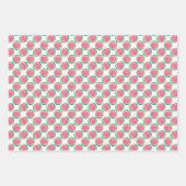 かわいいタイルのスイカのパーティー  ラッピングペーパーシート (正面)