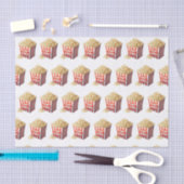 かわいいタイルのポップコーンパーティーティッシュペーパー 薄葉紙 (クラフト)