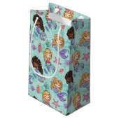 かわいいタイルのマーメイドパーティー スモールペーパーバッグ (裏面アングル)