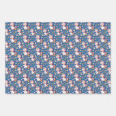 かわいいタイルのユニコーン柄の女の子のパーティー ラッピングペーパーシート (正面2)