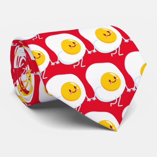 かわいいタイルの卵のパターン ネクタイ (ロール)