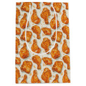 かわいいタイルの唐揚げパターン ミディアムペーパーバッグ (正面)