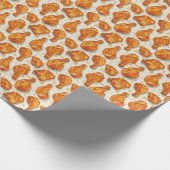 かわいいタイルの唐揚げパターン ラッピングペーパー (角)