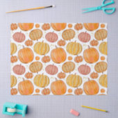 かわいいタイルの季節のカボチャパーティー 薄葉紙 (クラフト)