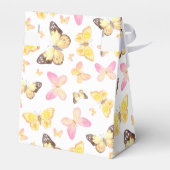 かわいいタイルの蝶の恋人パーティー フェイバーボックス (裏面サイド)