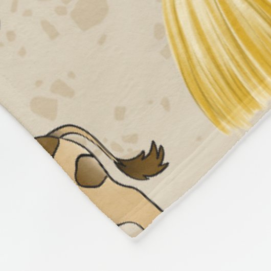 かわいいタイル張りの農業牛 フリースブランケット (角)