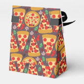 かわいいタイル張りピザパーティー フェイバーボックス (裏面サイド)