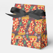かわいいタイル張りピザパーティー フェイバーボックス (正面サイド)