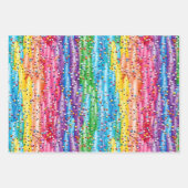 かわいいタイル状のカラフルふりかけるパーティー ラッピングペーパーシート (正面2)