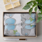 かわいいタイル男の赤ちゃんの象パーティー組織 薄葉紙 (ギフト)