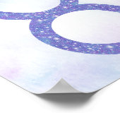 かわいいタウロス星占いサインカスタム誕生日パーティー ポスター (角)