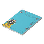 かわいいタキシード猫と雨のネズミ ノートパッド (回転)