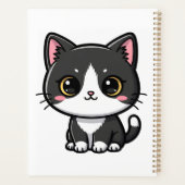 かわいいタキシード猫のかわいいキャラクタースタイル プランナー手帳 (裏面)