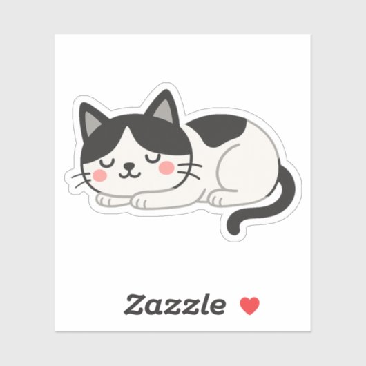かわいいタキシード猫のイラスト シール (シート)