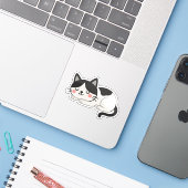 かわいいタキシード猫のイラスト シール (ノートパソコンとiPhone)