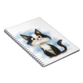 かわいいタキシード猫のキャラクター ノートブック (右側)