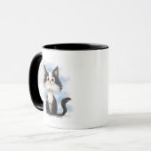 かわいいタキシード猫のキャラクター マグカップ (正面左)