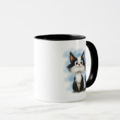かわいいタキシード猫のキャラクター マグカップ (正面右)