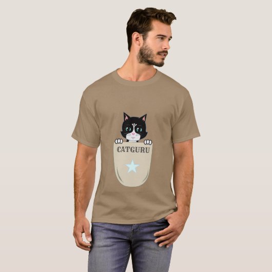 かわいいタキシード猫のグル Tシャツ (正面フル)