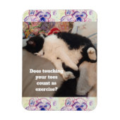 かわいいタキシード猫の誕生日パーティーの子供向け招待状 マグネット (縦)