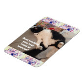 かわいいタキシード猫の誕生日パーティーの子供向け招待状 マグネット (左側)