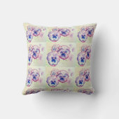 かわいいタキシード猫の誕生日パーティー子供招待状 クッション (裏面)