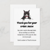 かわいいタキシード猫サンキューカード サンキューカード (正面/裏面)