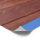 かわいいタキシード猫白黒猫フローラ水仙 ポスター (角)