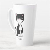 かわいいタキシード猫 カフェラテマグ (左アングル)