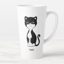 かわいいタキシード猫 カフェラテマグ