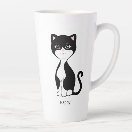 かわいいタキシード猫 カフェラテマグ (右)