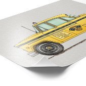 かわいいタクシーのタクシー フォトプリント (角)