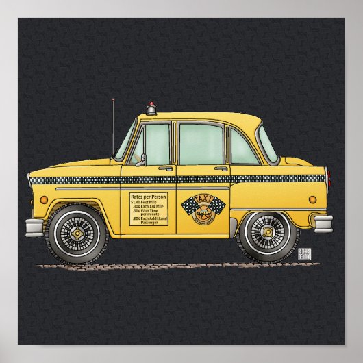 かわいいタクシーのタクシー ポスター (正面)