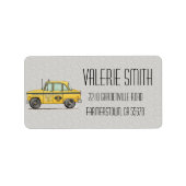 かわいいタクシーのタクシー ラベル (正面)