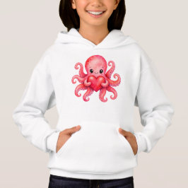 かわいいタコがハートを持っている