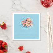 かわいいタコのイラスト スタンダードカクテルナプキン (インサイチュ)
