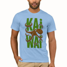 かわいいタコのイラストTシャツ 和風デザイン