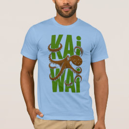 かわいいタコのイラストTシャツ 和風デザイン Tシャツ