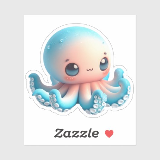 かわいいタコのカスタムカット ビニールステッカー シール (シート)