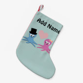 かわいいタコのカップル スモールクリスマスストッキング (正面 (吊り時))