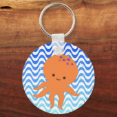 かわいいタコのキャラクター キーホルダー (正面)