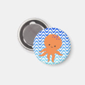 かわいいタコのキャラクター マグネット (正面/裏面)