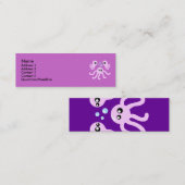 かわいいタコのプロファイルカード スキニー名刺 (正面/裏面)