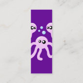 かわいいタコのプロファイルカード スキニー名刺 (裏面)