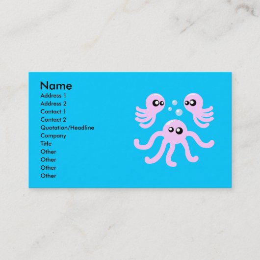 かわいいタコの名刺 名刺 (正面)