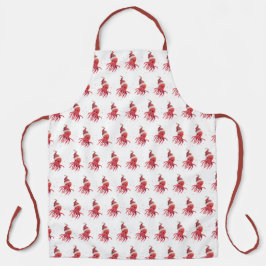 かわいいタコの海とあいさつサンタハット エプロン