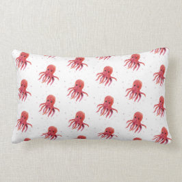 かわいいタコの海とあいさつサンタハット ランバークッション