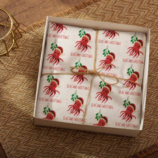 かわいいタコの海とあいさつミストレ 薄葉紙